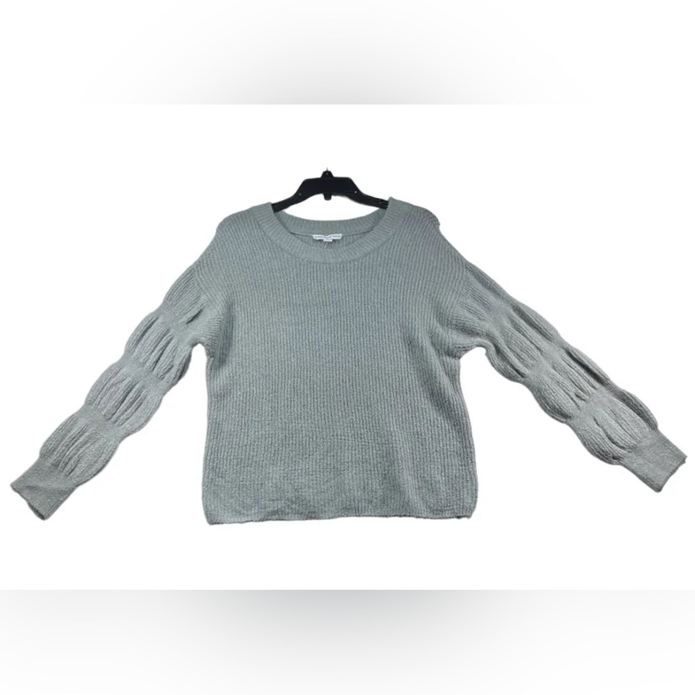 Sweater And Now This Womens Size 0X Gray Dolman Puff Long Sleeve NEW Acrylic